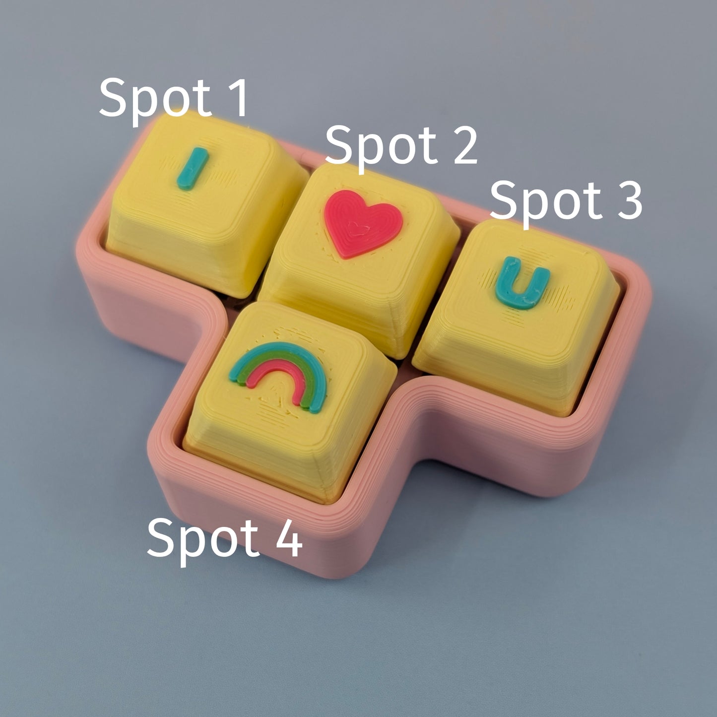 Custom Name Tile Clicker Keychain – Build Your Own Letter Keychain