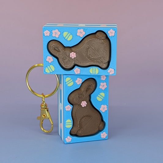 Chocolate Bunny Clicker Keychain