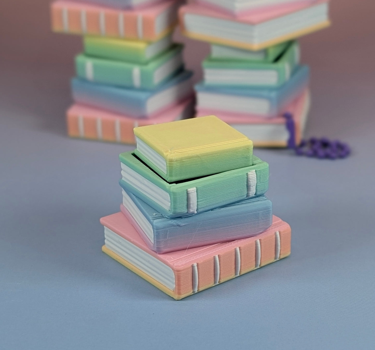 Pastel Book Stack Clicker