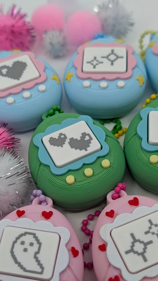 Pixel Companion Clicker Keychains