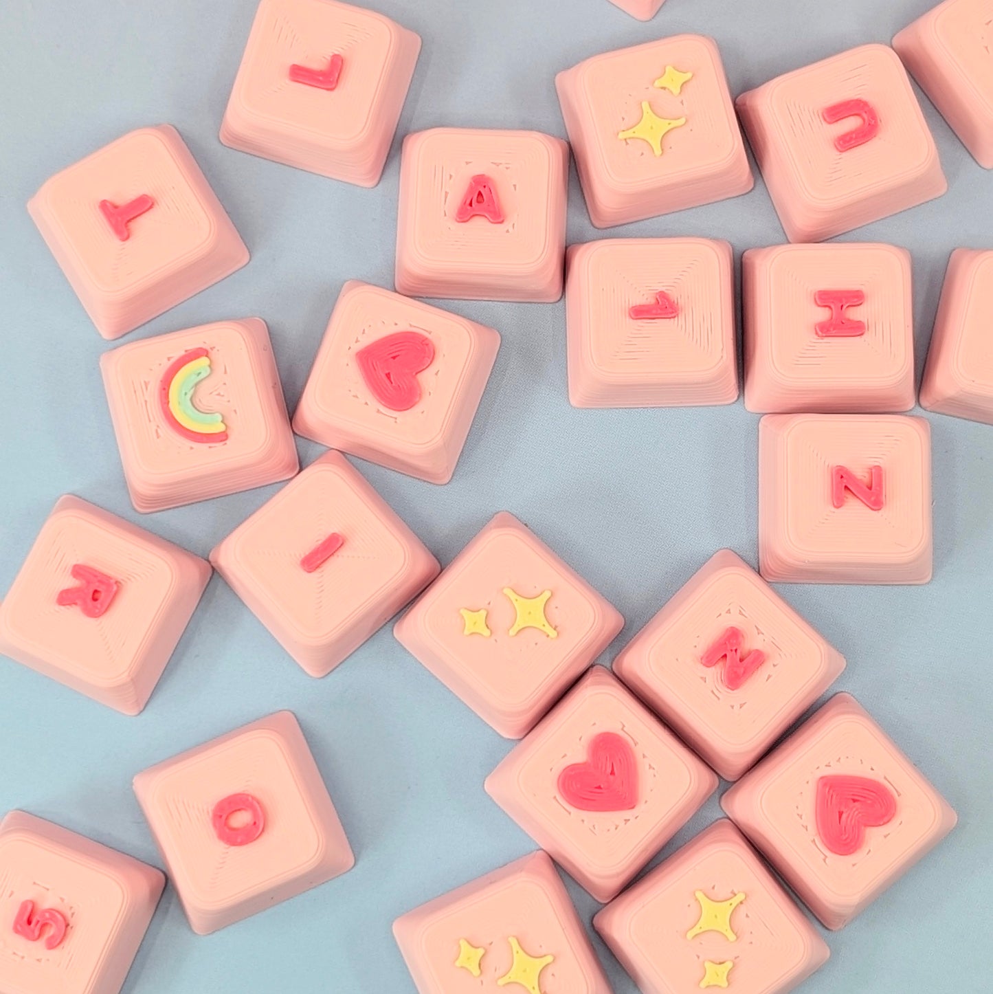 Custom Name Tile Clicker Keychain – Build Your Own Letter Keychain