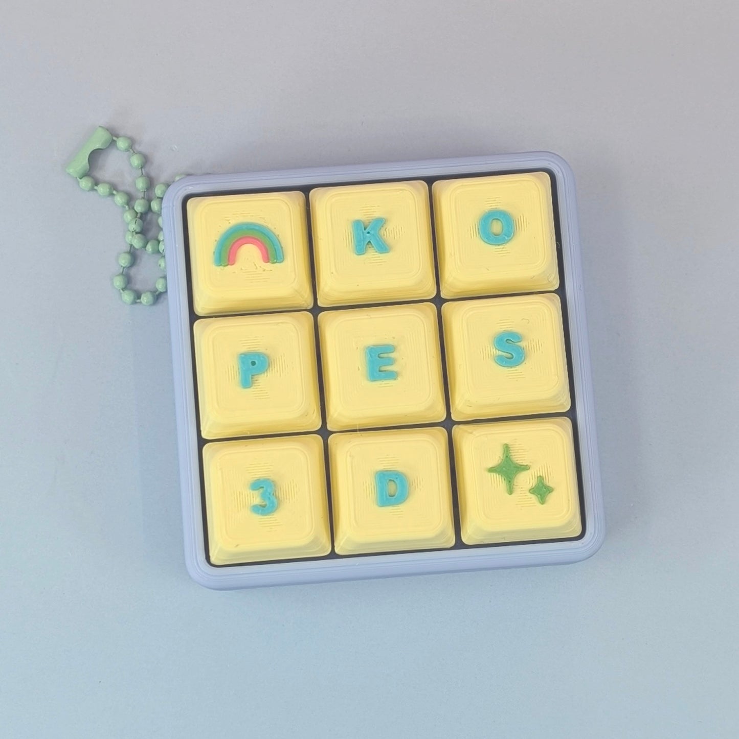 Custom Name Tile Clicker Keychain – Build Your Own Letter Keychain