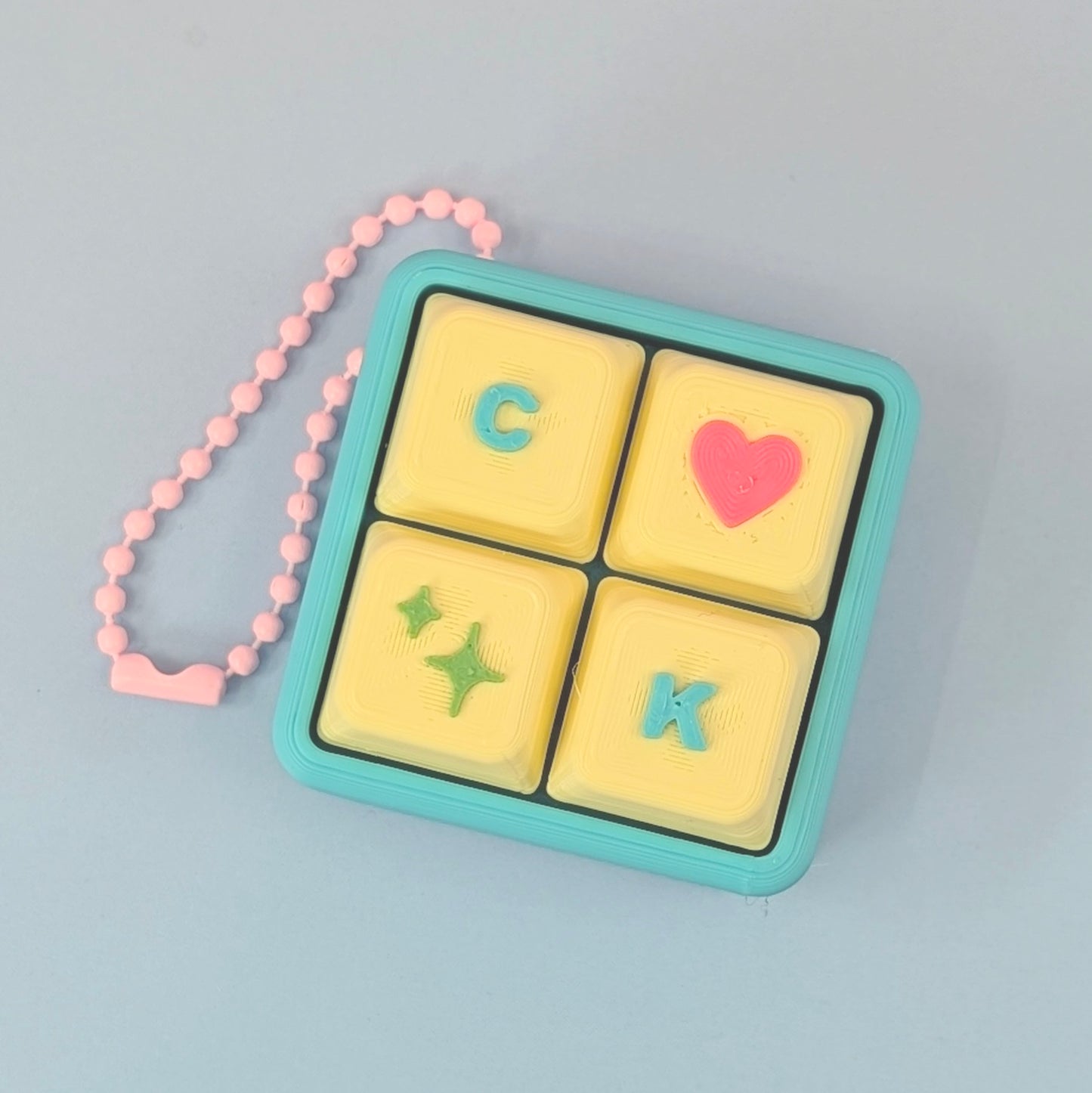 Custom Name Tile Clicker Keychain – Build Your Own Letter Keychain