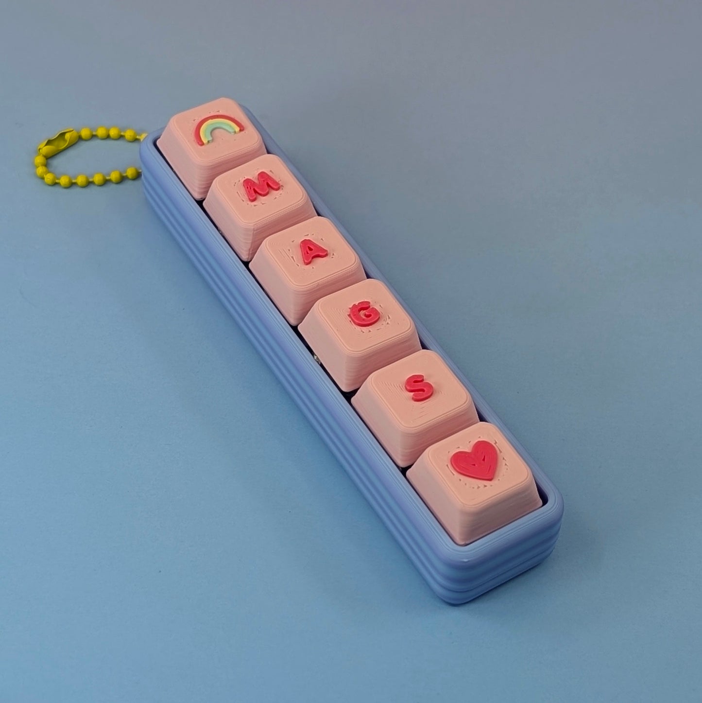 Custom Name Tile Clicker Keychain – Build Your Own Letter Keychain