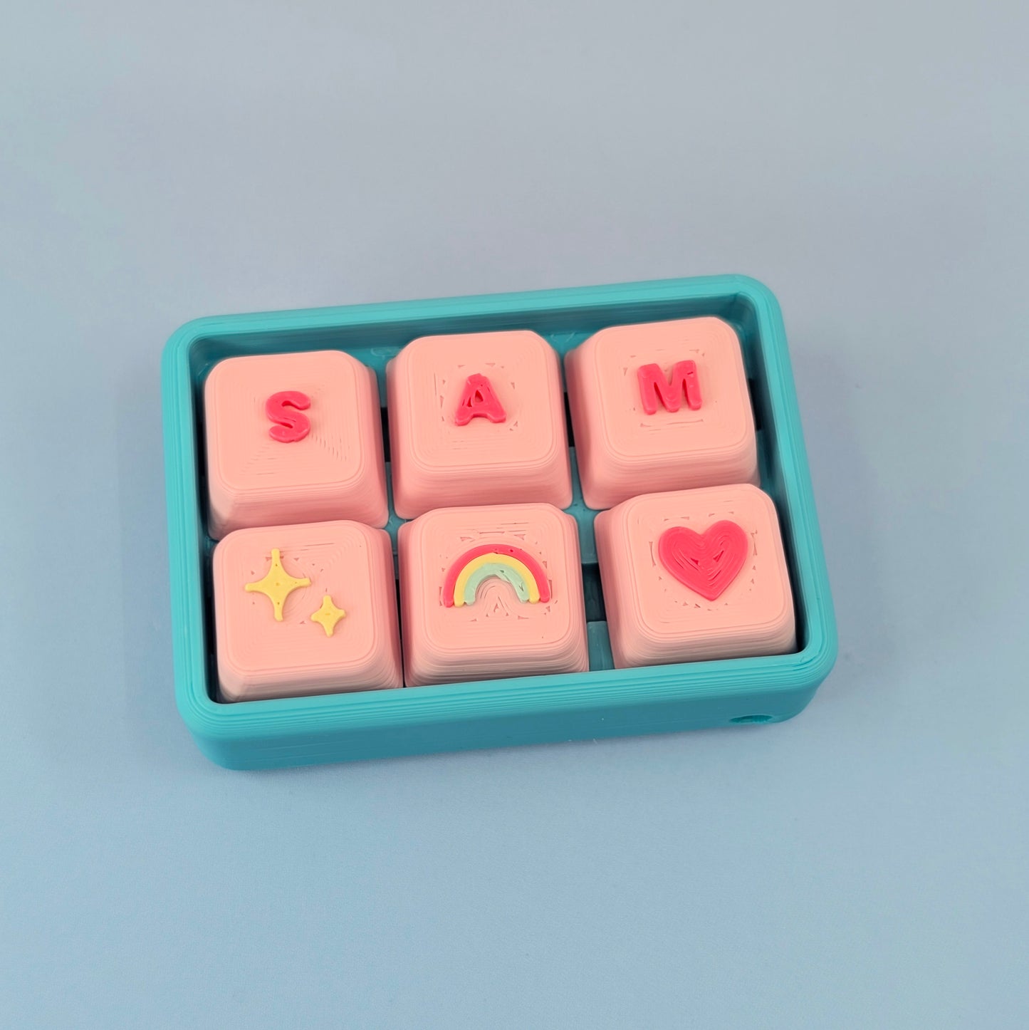 Custom Name Tile Clicker Keychain – Build Your Own Letter Keychain