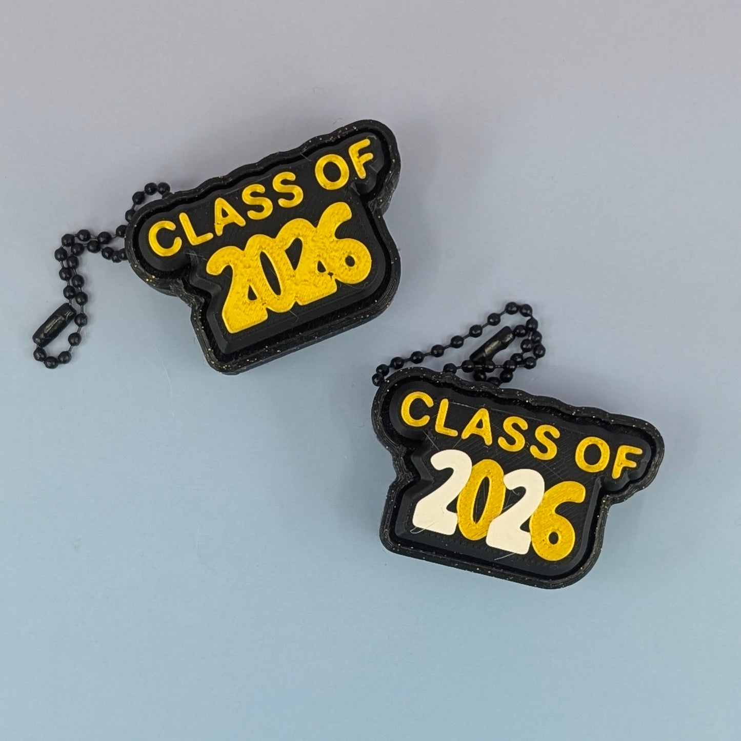 Class of 2026 Graduation Clickers — Tiny Grad Cap + "Class Of" Plaque Fidgets