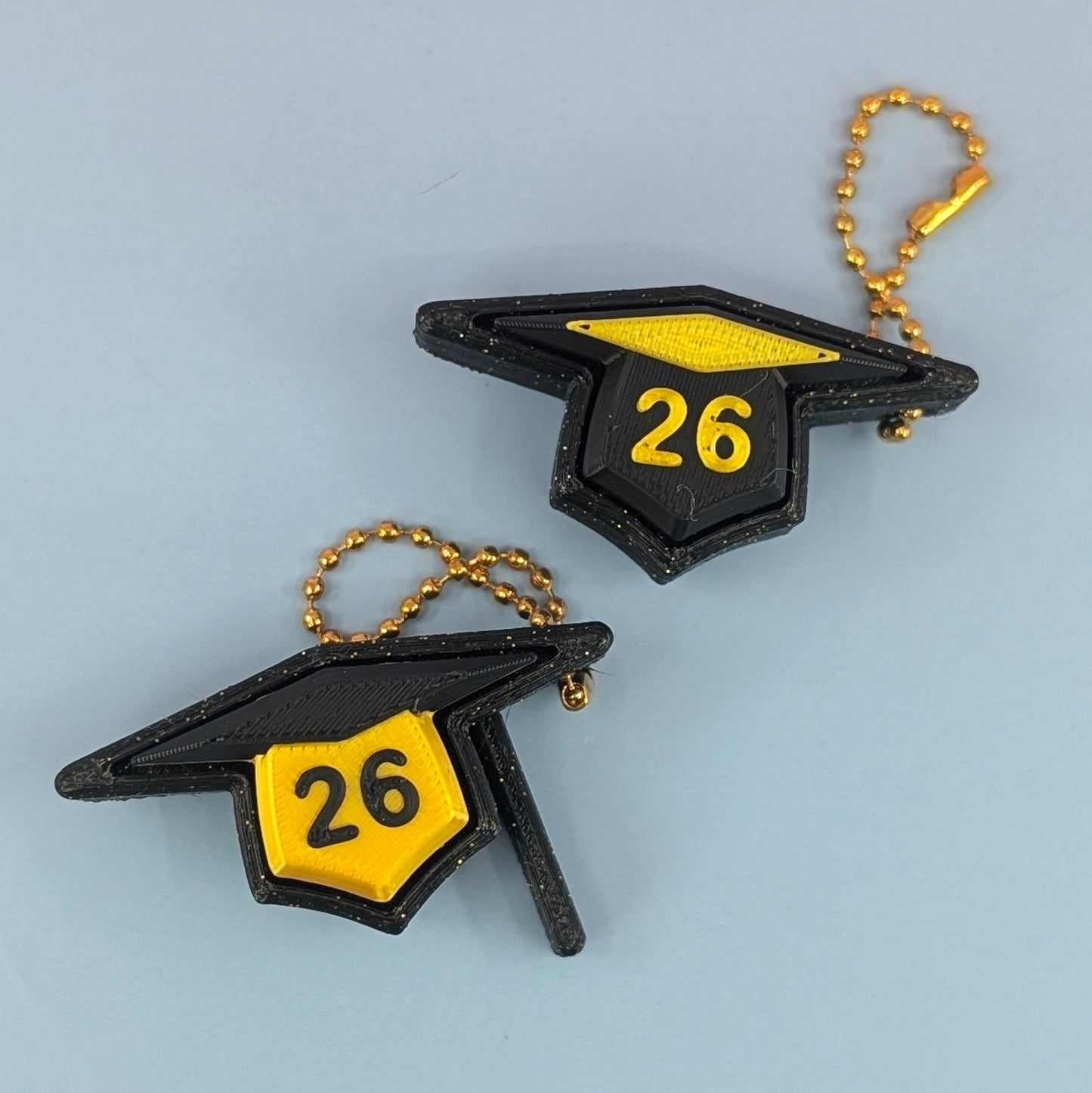 Class of 2026 Graduation Clickers — Tiny Grad Cap + "Class Of" Plaque Fidgets