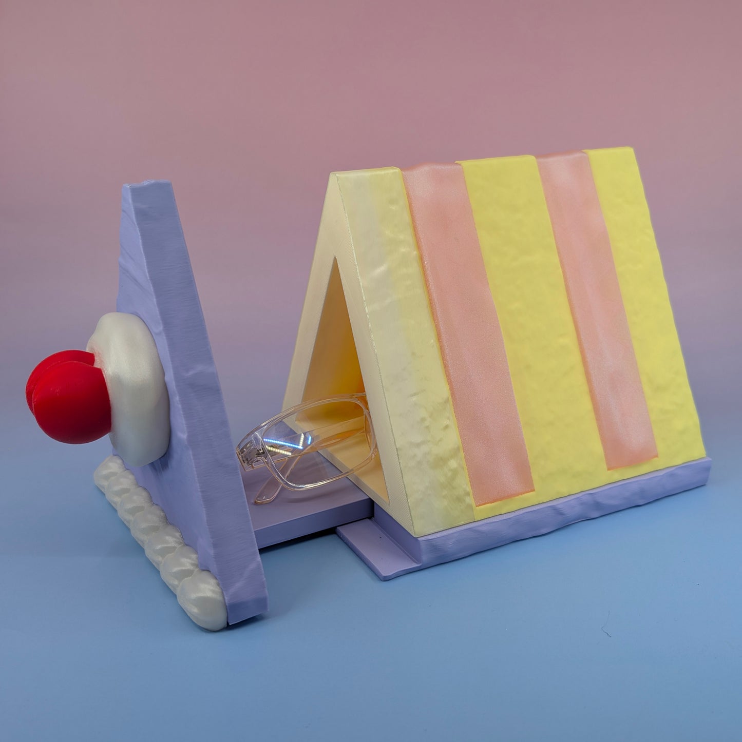Layer Cake Book Holder - Pastel Slice with Hidden Storage Compartment ✨