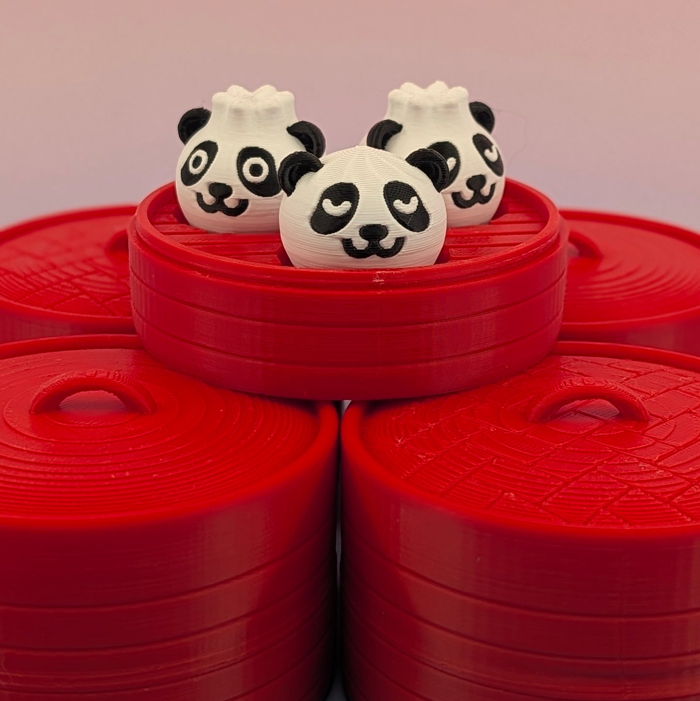 Panda Bear Dumpling Clicker Set - 3 Clickers