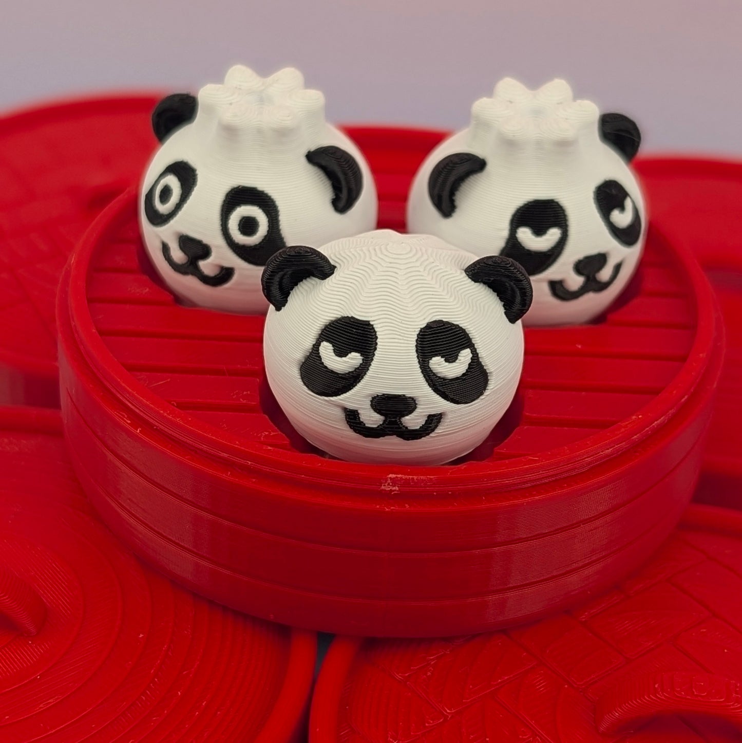Panda Bear Dumpling Clicker Set - 3 Clickers