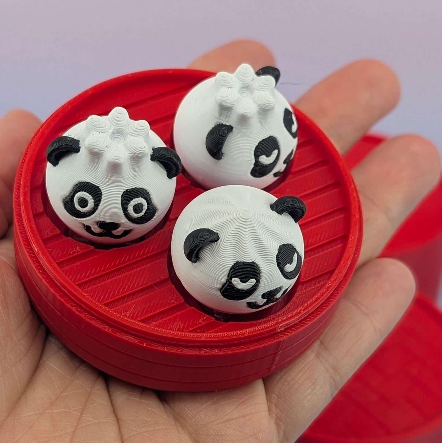 Panda Bear Dumpling Clicker Set - 3 Clickers