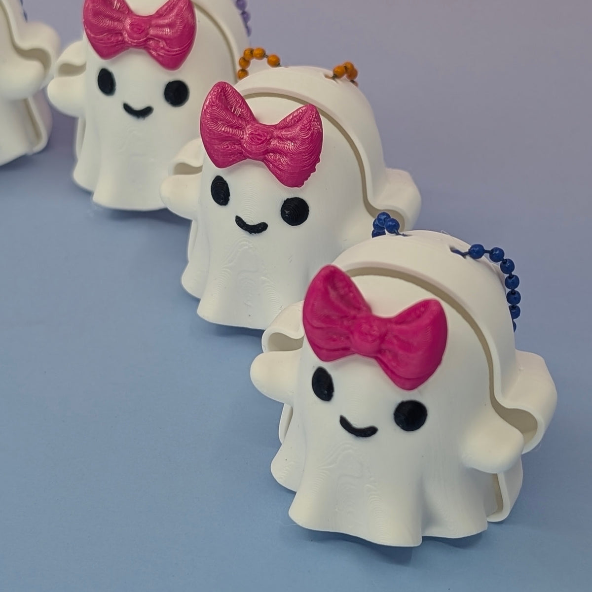 Ghost Keychain Clicker Set with Bows