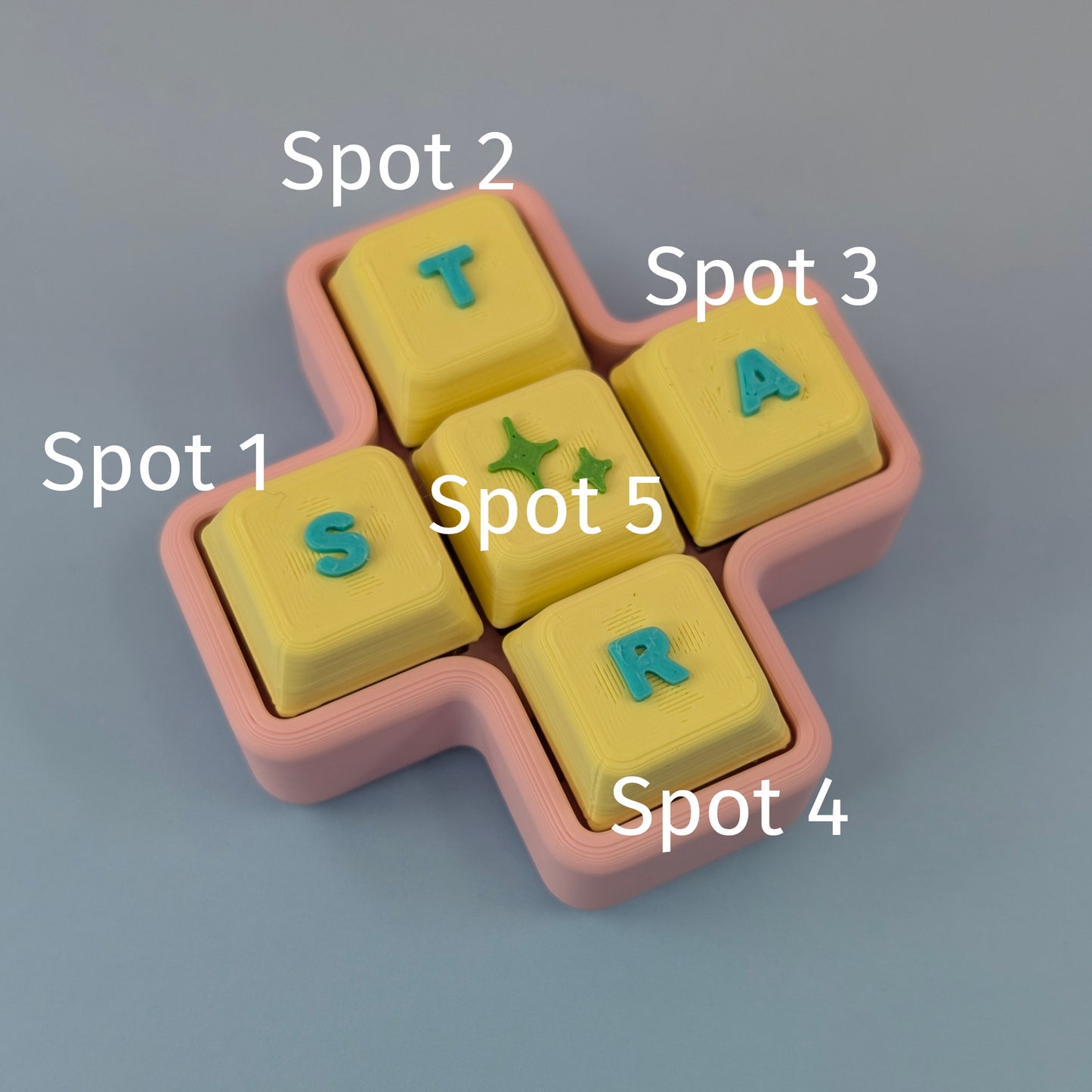 Custom Name Tile Clicker Keychain – Build Your Own Letter Keychain