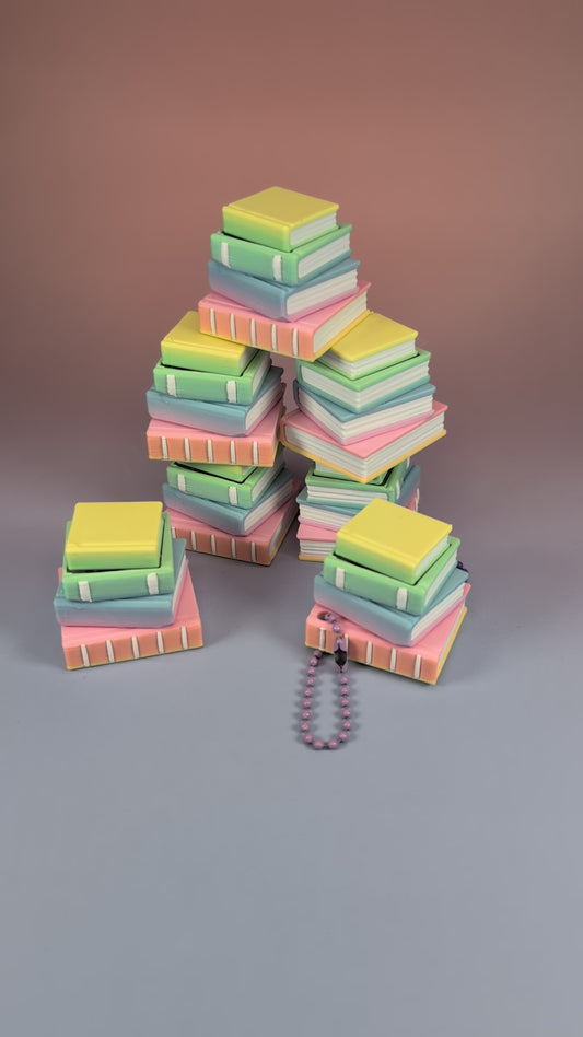 Pastel Book Stack Clicker