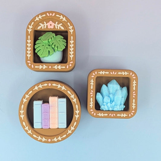 Tiny Shelf Scene Magnet Clickers